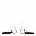 Crystal Resin CC Drop Earrings Pink Burgundy