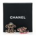 Lambskin CC Chain Earrings Black Gold Pink