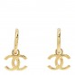 CC Hoop Drop Earrings Gold