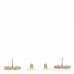 Enamel CC Earrings Gold White