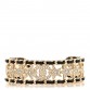 Lambskin Crystal CC Star Cuff S Bracelet Gold Black