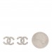 Crystal CC Coco Flapper Earrings Silver