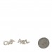 Crystal Cha-Nel Logo Earrings Gold
