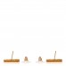 CC Chain Earrings Matte Gold