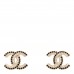 Crystal CC Earrings Black Gold