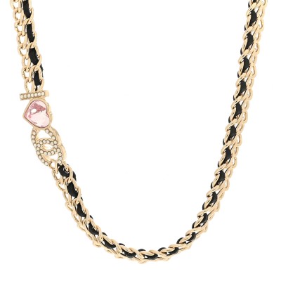 Crystal Pearl CC Choker Gold Black Gold