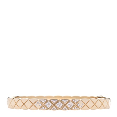 18K Yellow Gold Diamond Coco Crush Bracelet M