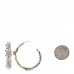 Metal Crystal CC Hoop Earrings Gold