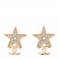 Crystal CC Star Earrings Gold