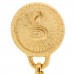 Pearl CC Tags Drop Earrings Gold