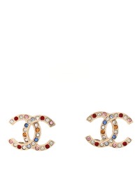 Crystal Over The Rainbow CC Earrings Gold Multicolor
