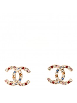 Crystal Over The Rainbow CC Earrings Gold Multicolor