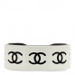 Resin CC Cuff Bracelet White Black