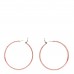 Translucent Resin Crystal Hoop Earrings Pink Multicolor