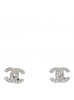 Crystal Mini CC Earrings Silver