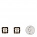 Crystal Lambskin Chain Sergeant Chanel Stud Earrings Black Gold