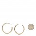 Crystal CC Hoop Earrings Gold