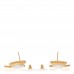 Pearl CC Tags Drop Earrings Gold