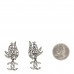 Crystal Baguette CC Wing Star Earrings Silver