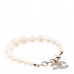 Graduated Pearl Crystal CC Bracelet Gold