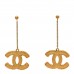 CC Drop Earrings Matte Gold
