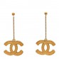 CC Drop Earrings Matte Gold