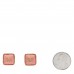 Resin CC Square Earrings Gold Pink