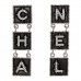 Metal Crystal Cha-Nel Logo Drop Earrings Silver