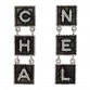 Metal Crystal Cha-Nel Logo Drop Earrings Silver