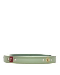 Resin Lucite CC Bangle Bracelet Green