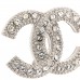 Crystal CC Coco Flapper Earrings Silver