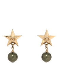 Pearl CC Star Drop Earrings Pearly Green