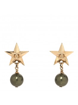 Pearl CC Star Drop Earrings Pearly Green