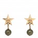 Pearl CC Star Drop Earrings Pearly Green