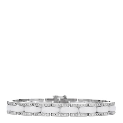 18K White Gold Diamond Ceramic Ultra Bracelet White