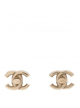 Metal CC Turnlock Earrings Gold