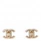 Metal CC Turnlock Earrings Gold