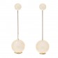 Pearl CC Chain Drop Earrings Gold