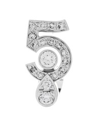 18K White Gold Diamond Eternal No.5 Single Earring
