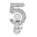18K White Gold Diamond Eternal No.5 Single Earring