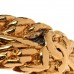Metal CC Hoop Clip On Earrings Gold