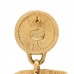 Pearl CC Tags Drop Earrings Gold