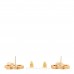 Metal Crystal CC Heart Drop Earrings Gold