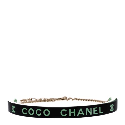 Resin Logo Choker Green Black