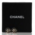 Metal CC Jackson Pollock Splattered Paint Earrings Black Gold