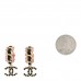 Lambskin Enamel Crystal CC Chain Hoop Drop Earrings Gold Black Pink