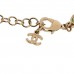 Metal Glass Crystal Strass Pearl CC Chain Bracelet Gold Multicolor Pearly White