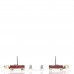 Resin Crystal Pearl Square CC Drop Earrings Pink