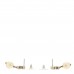 Crystal Pearl CC Drop Earrings Silver