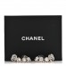 Crystal CC Long Drop Earrings Silver